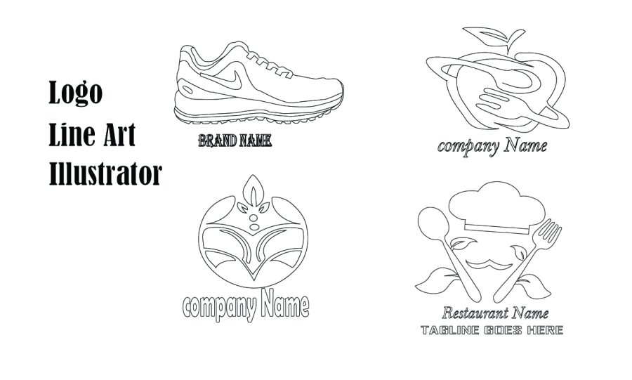 I will draw custom black and white line art illustration any products & logo 