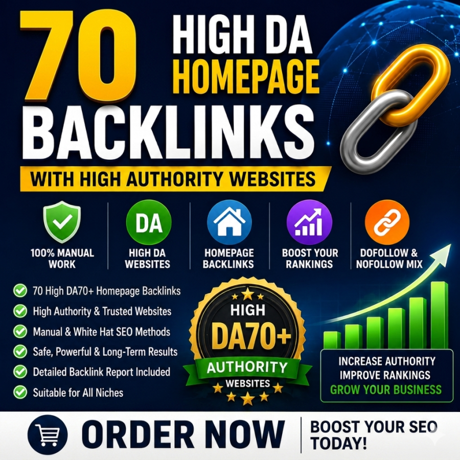 Build Manual 70 Backlinks With High DA70+ Using High Authority Websites