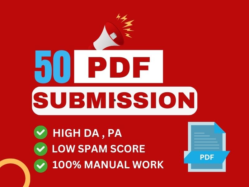  I will manually do 50 PDF submission to high quality file sharing sites 
