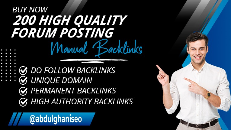  I will provide 200 forum posting with high da and pa