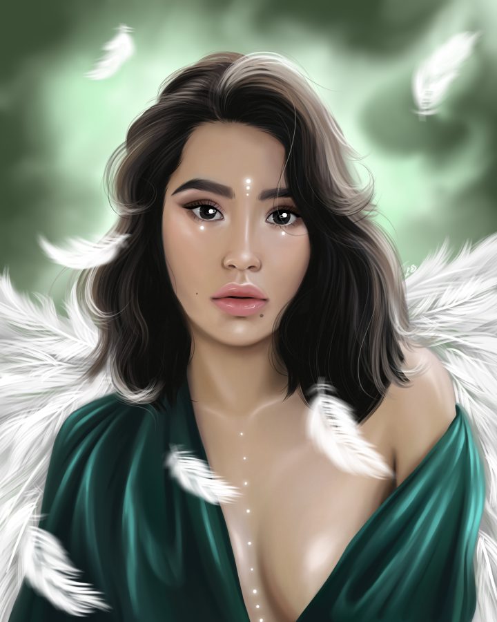 I will create a fantasy portrait from photo (drawn in procreate)
