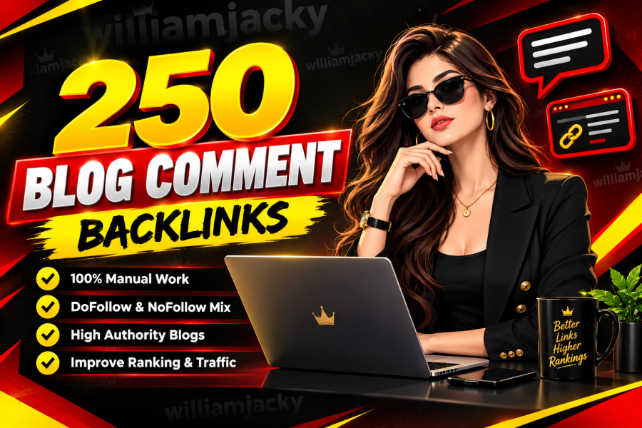 250 Powerful Blog Comment Backlinks Dofollow High Authority SEO Links