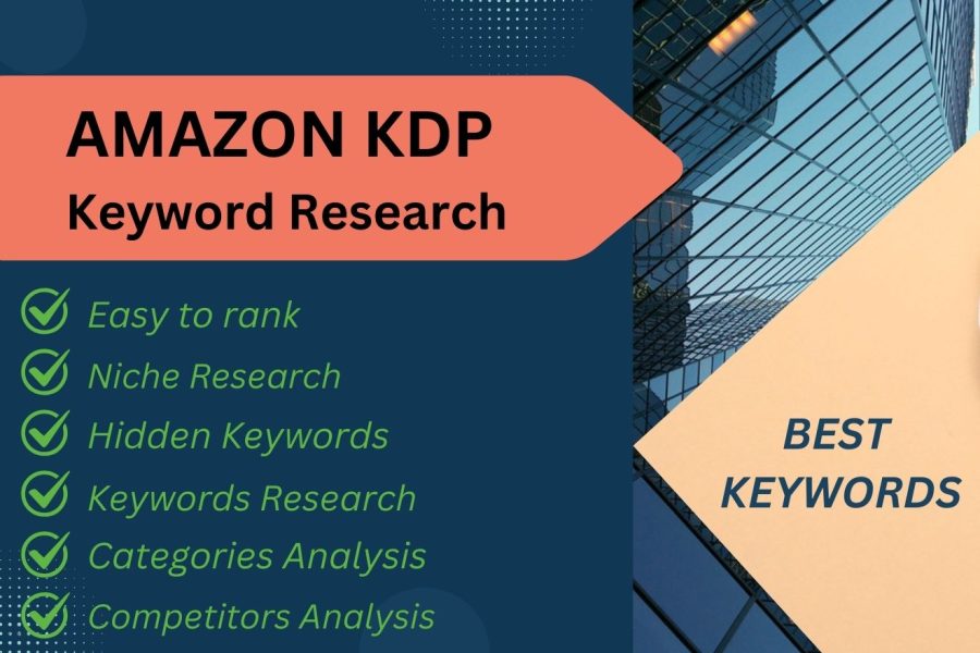 I will provide amazon KDP niche research, keywords for book.