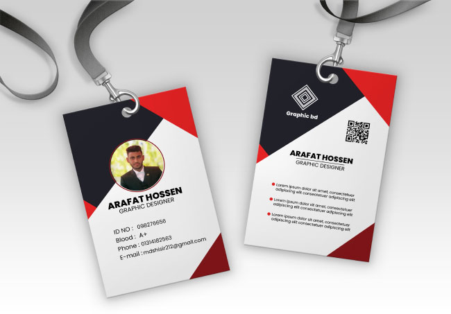 I will design Professional id cards, id badges, lanyards, and identity cards