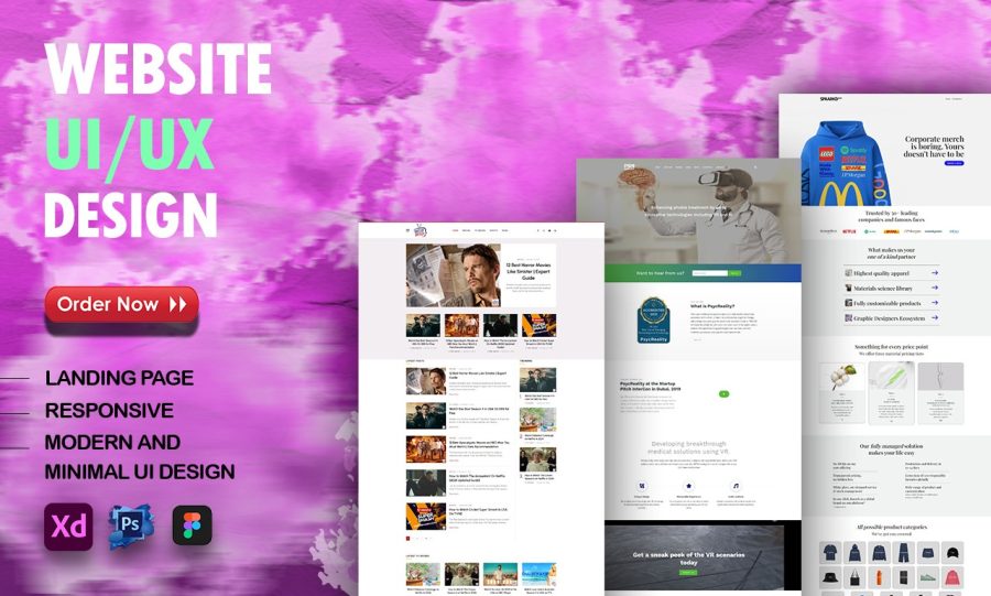 Website ui/ux design | landing page design