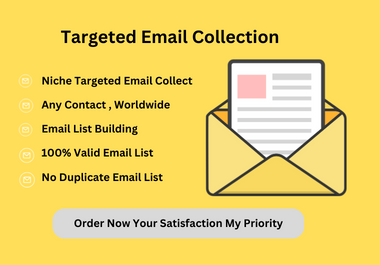 I will provide active, fresh niche targeted email list for email marketing