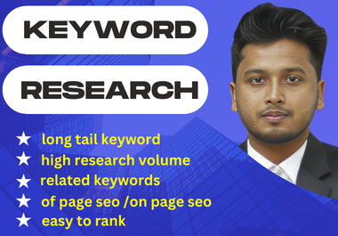 I will do the best SEO keywords research for website 