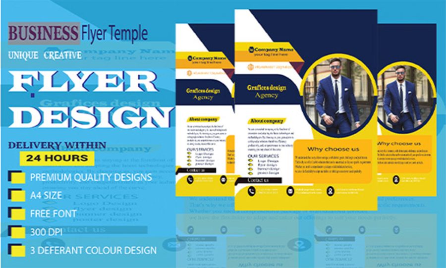 I will create a professional & Eye-catching flyer design in 24 hours for customers