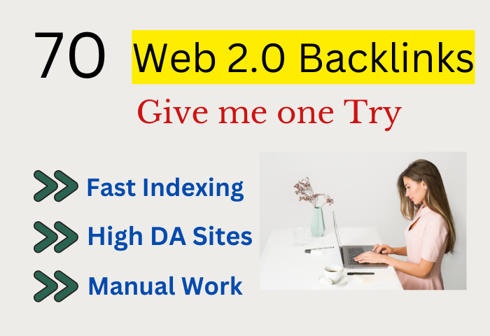 I Will do MANUALLY 80 UNIQUE web 2.0 BackIinks on DA 100 sites