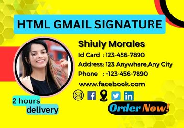 I will do professional email signature,gmail signature and outlook signature etc