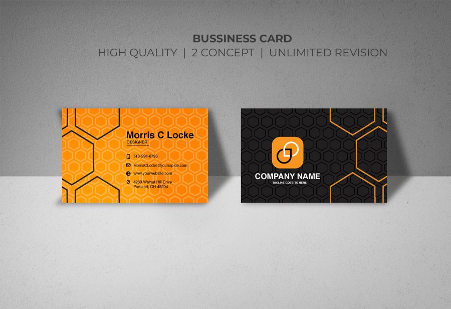 design a attractive business card with 2 concepts