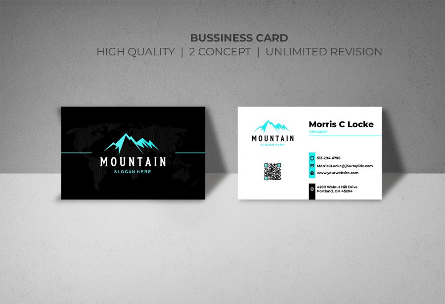 design a attractive business card with 2 concepts