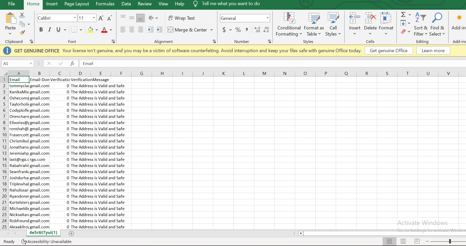 I will do bulk email validation, verification and list cleaning service