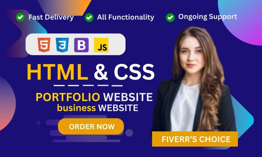 I will create portfolio website, business website HTML CSS bootstrap