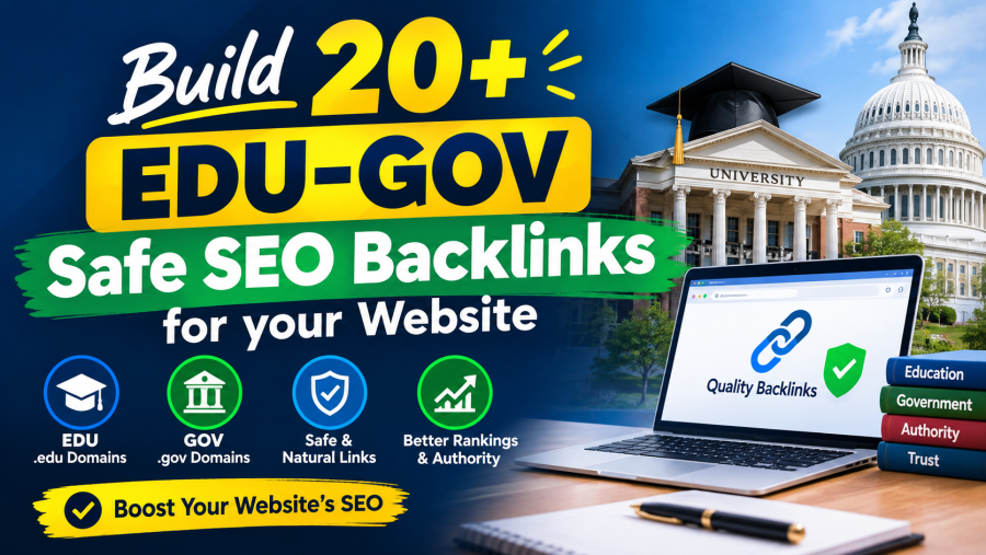 I Will Build 20+ Gov-Edu Backlink For Your Website 