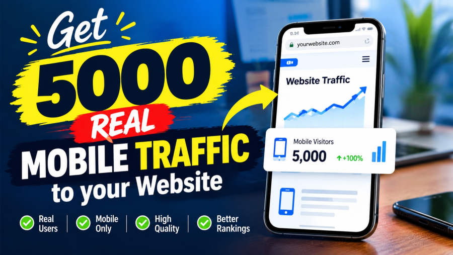 Get 5000 Real Mobile Traffic to your Website 