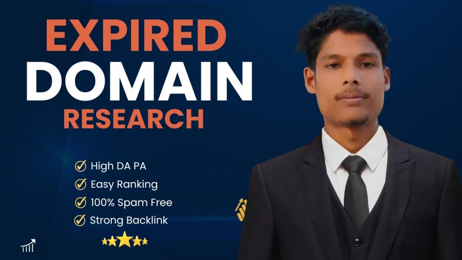 I will do expired domain research with high traffic DR 30