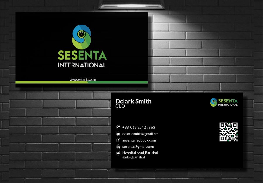 I will design professional minimalist modern two-sided business card