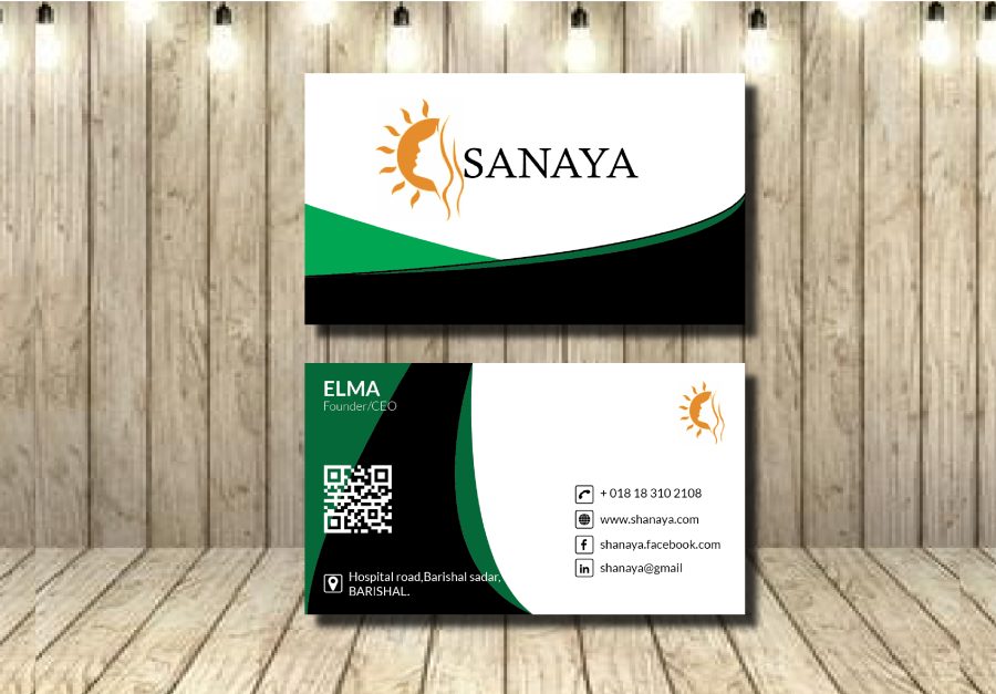 I will design professional minimalist modern two-sided business card