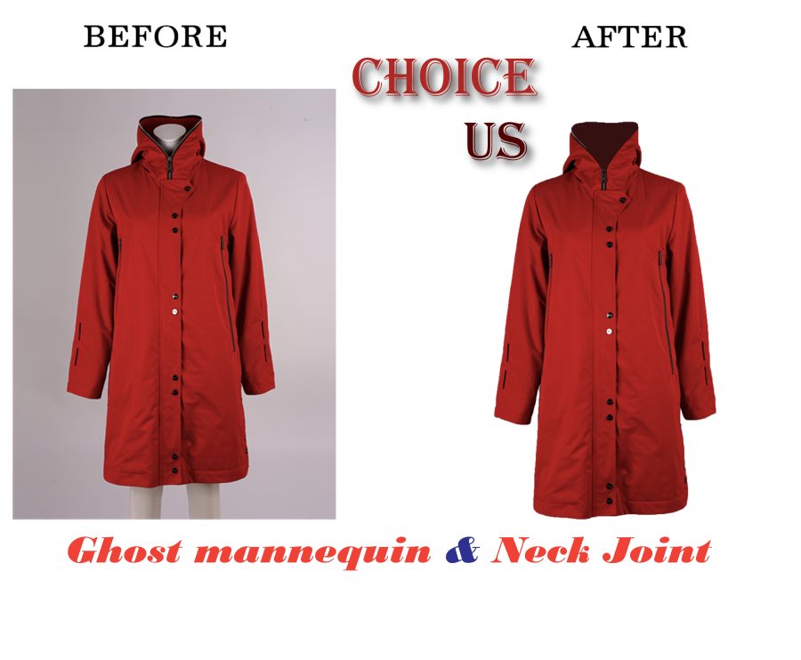 I will create ghost mannequin & neck joint 