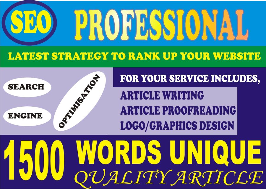 I will write 1500 words article for your blog