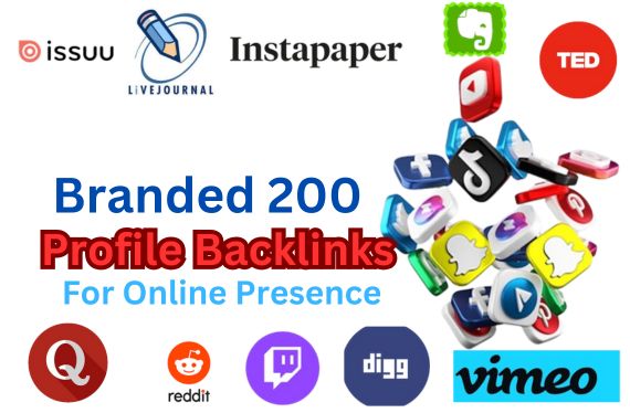 I Will Do Branded 200 Profile Backlinks For Increase Online Presence