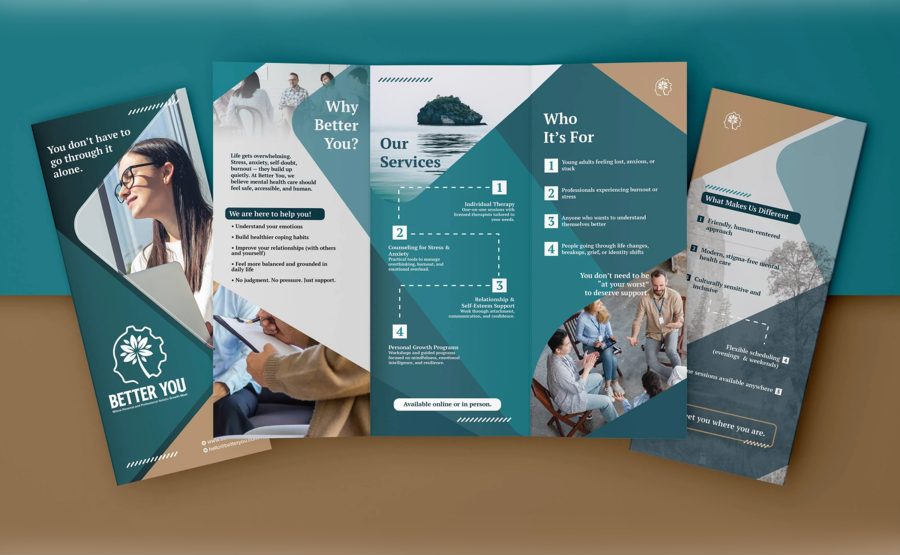 I will design modern bifold & trifold brochure