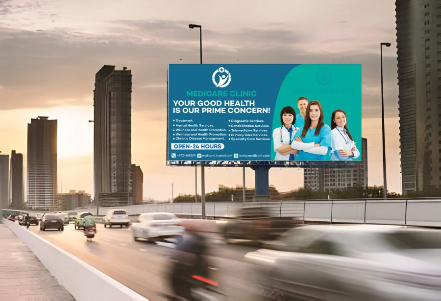 I will make a medical billboard design for you.