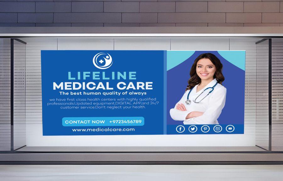 I will make a medical billboard design for you.