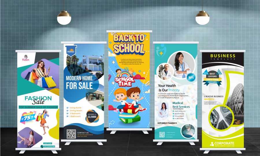 I will design roll up, retractable, pull up banner for your event