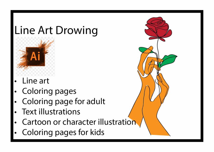 I will draw detailed line art coloring book pages for children and adult