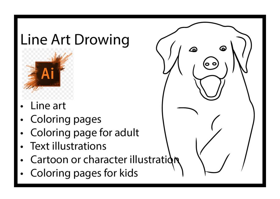 I will draw detailed line art coloring book pages for children and adult