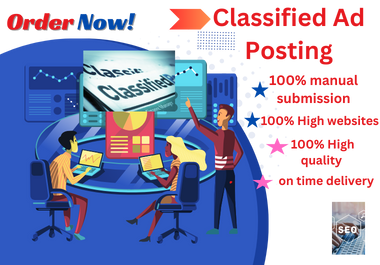 I will post 100 classified ad on top classified ads posting sites