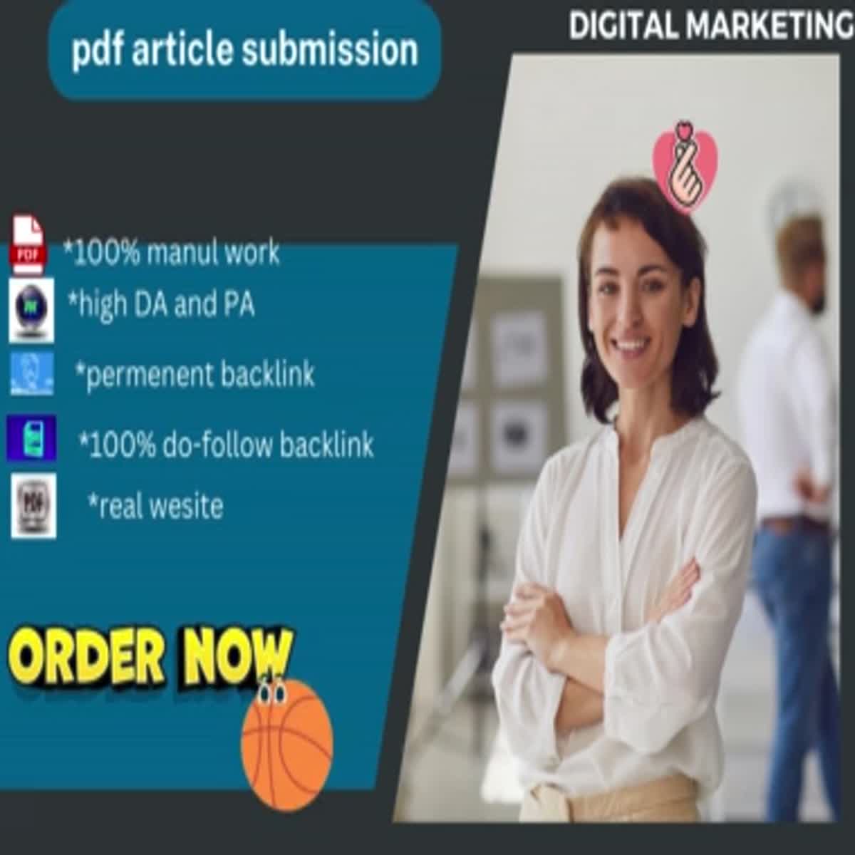I will do 70 article or pdf on high da sharing sites