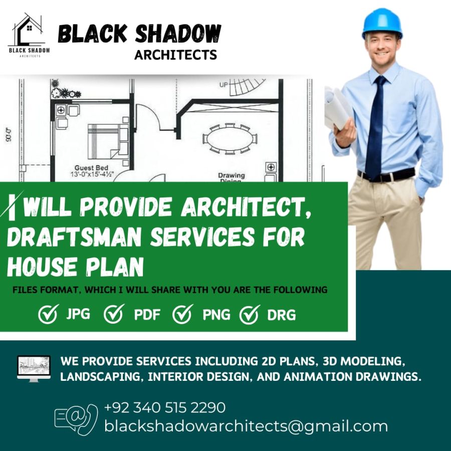 I will provide architect, draftsman service for house plan
