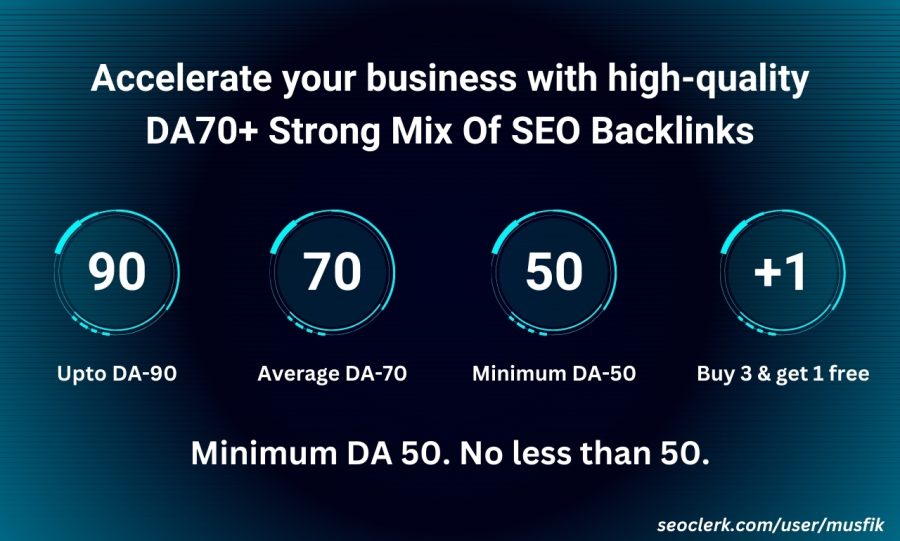 I Will Build 250 High DA70 Strong Mix Of SEO Backlinks