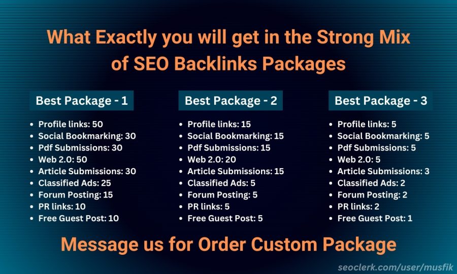 I Will Build 250 High DA70 Strong Mix Of SEO Backlinks