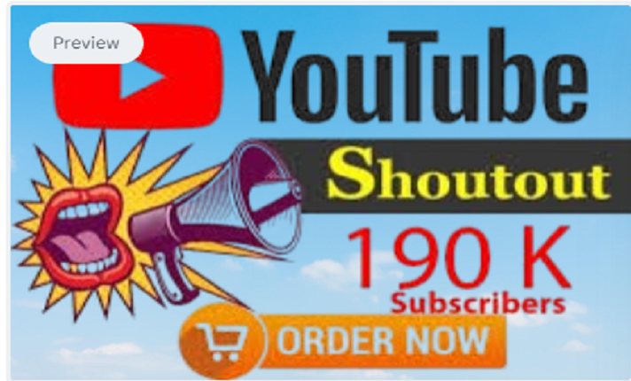 YOUTUBE SHOUTOUT, VIDEO PROMOTION, ACTIVE AUDIENCE