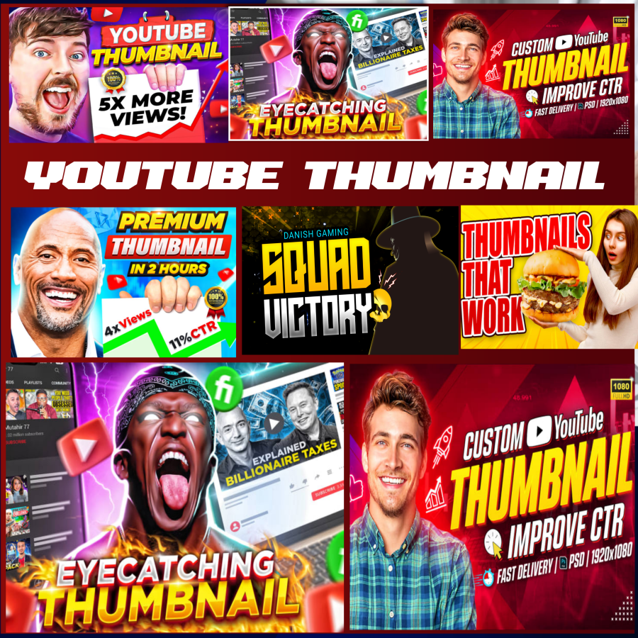 Social media design thumbnails 