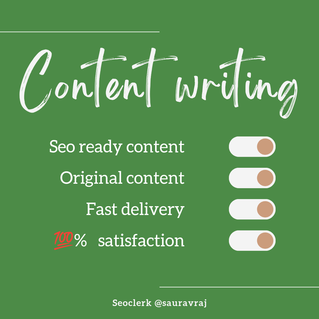 Writing 1000+ words of Premium Content Writing On Your Topic, SEO Friendly Content writing Service
