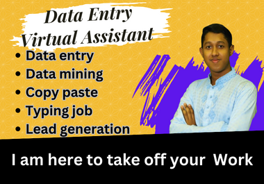 Data Entry, Web research, LinkedIn Lead Generation.