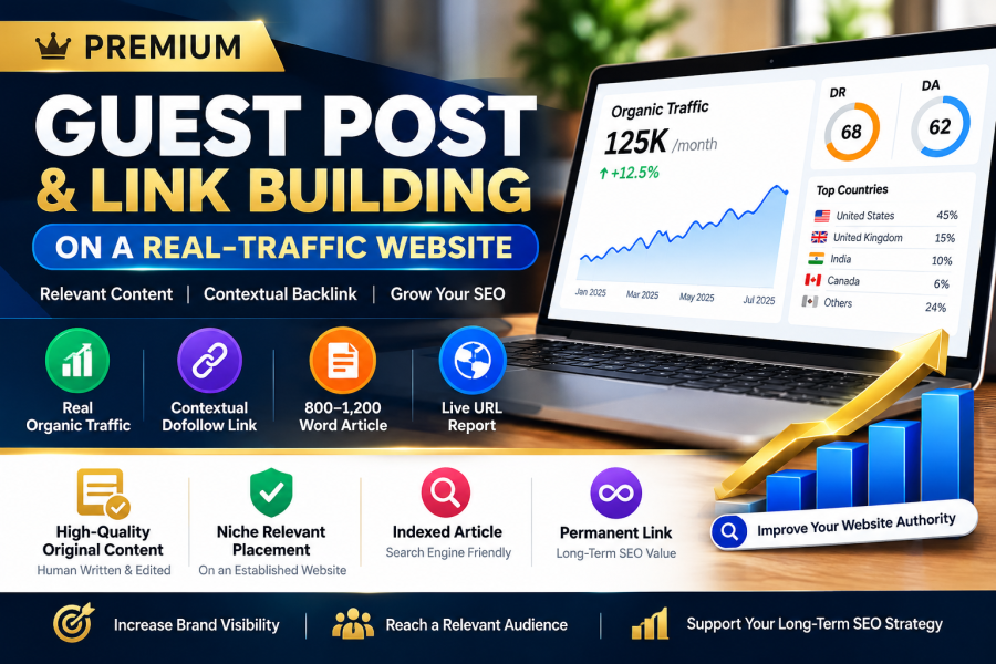 Premium Guest Post & Contextual Link Building