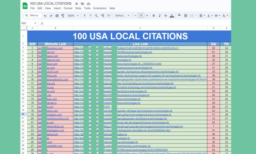 I will build 100 Live Local Citations Local SEO Listings Grow Your Business Online