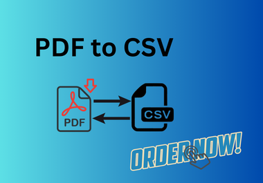 I will convert pdf to word, pdf to excel or CSV and upload quickbook