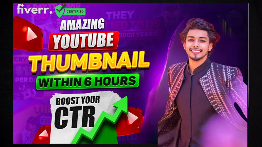 I Will Design Catchy, Creative, Premium Thumnail To Get More Views