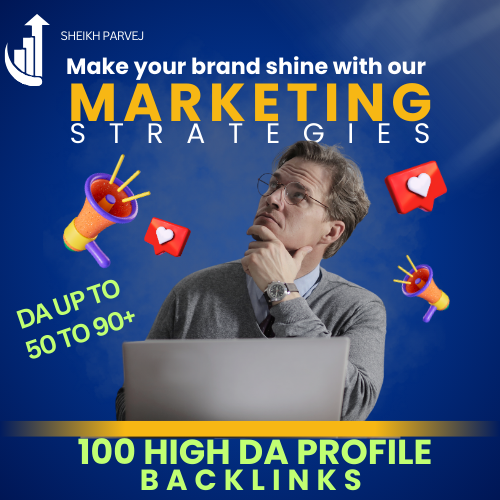 I Will Provide 100 Dofollow Profile Backlinks With DA 70 to 90 Plus Sites 