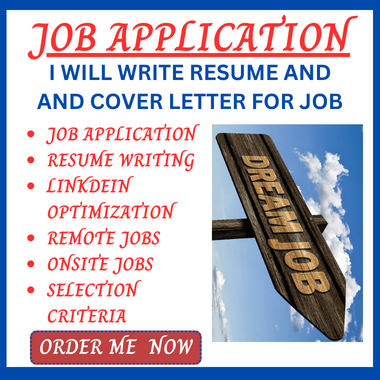 I will write and design your resume, cover letter, resume editing for job application,