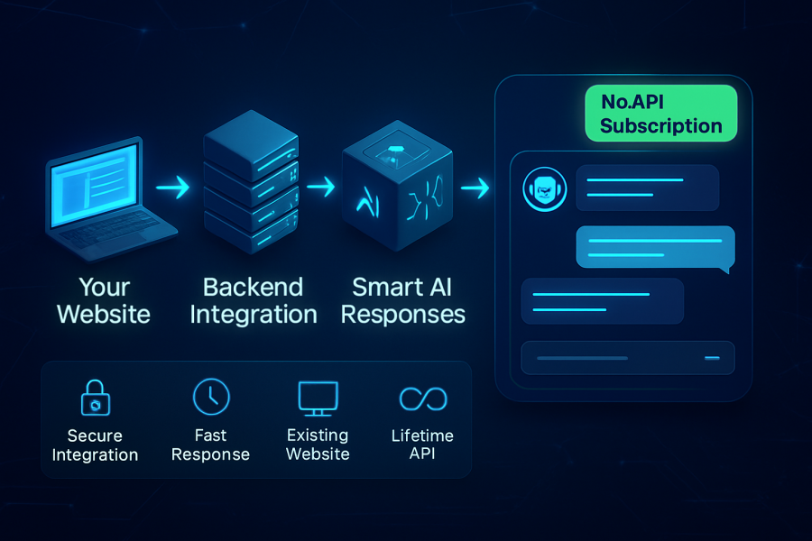I will integrate ai with no API cost for your website
