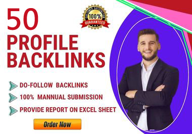 I will create high DA Profile Creation backlinks manually