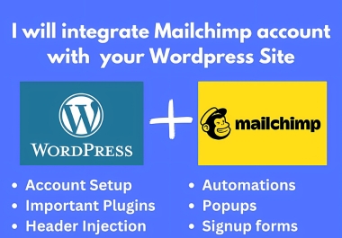 I will integrate Mailchimp account with your Wordpress Site 